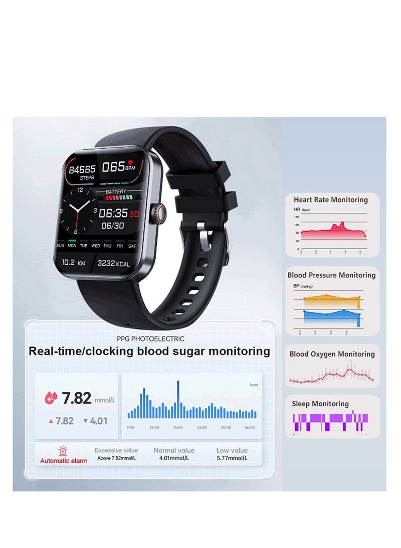 Health  Fitness Smartwatch, Blood Glucose Monitoring, Fitness Tracker with Blood Pressure, Blood Oxygen Tracking, Heart Rate Monitor - Image 5