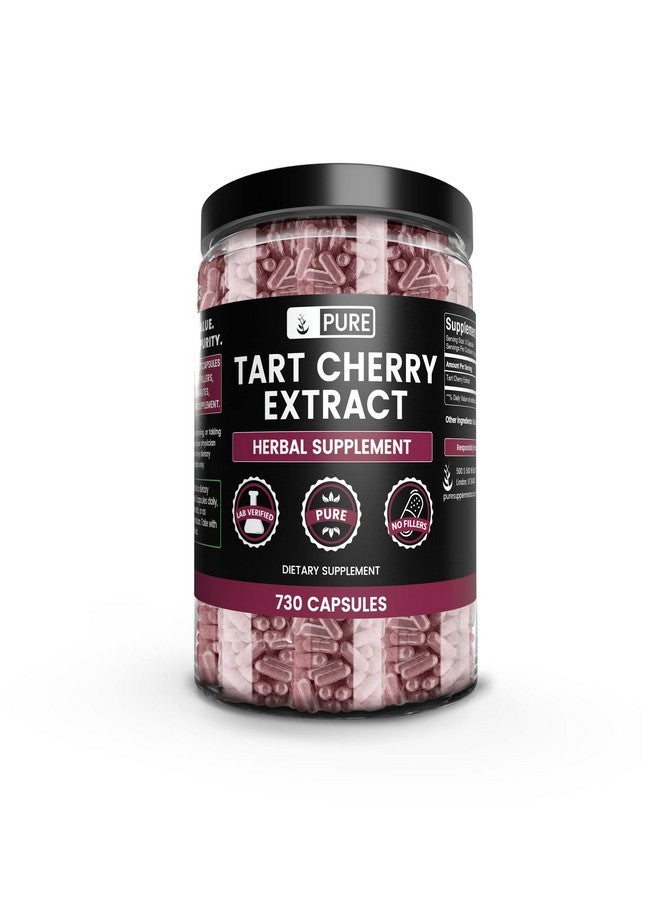 PURE ORIGINAL INGREDIENTS Tart Cherry Extract (730 Capsules) No Magnesium Or Rice Fillers, Always Pure, Lab Verified - Image 1