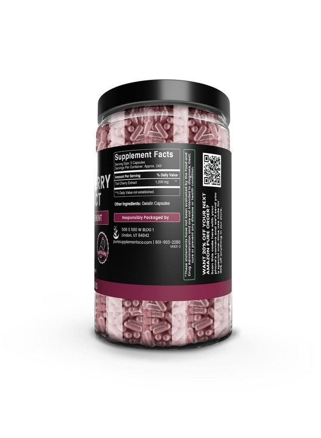 PURE ORIGINAL INGREDIENTS Tart Cherry Extract (730 Capsules) No Magnesium Or Rice Fillers, Always Pure, Lab Verified - Image 4