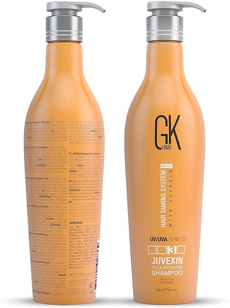 Global Keratin Shield Shampoo (650ml) Color Protection Against Sun UV/UVA Rays - Deep Cleansing Moisturizing for Color Treated Dry Damaged Curly Frizzy HAIR - Sulfate Free - Image 5