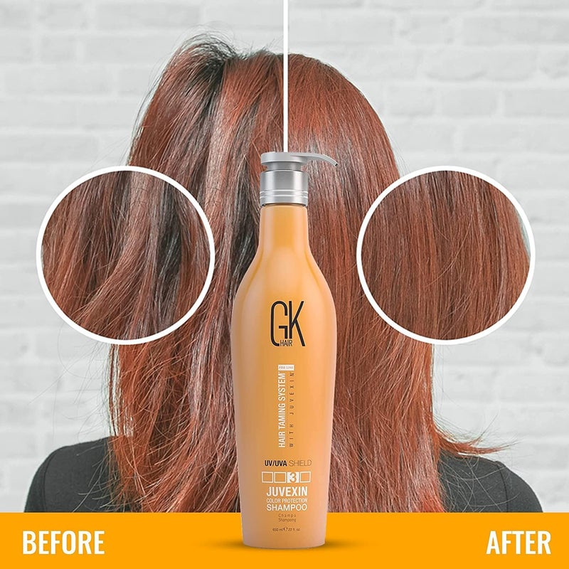 Global Keratin Shield Shampoo (650ml) Color Protection Against Sun UV/UVA Rays - Deep Cleansing Moisturizing for Color Treated Dry Damaged Curly Frizzy HAIR - Sulfate Free - Image 1