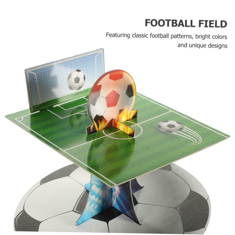 Soccer Pattern Tiered Cake Stand Reusable Cupcake Holder For Parties - Image 5