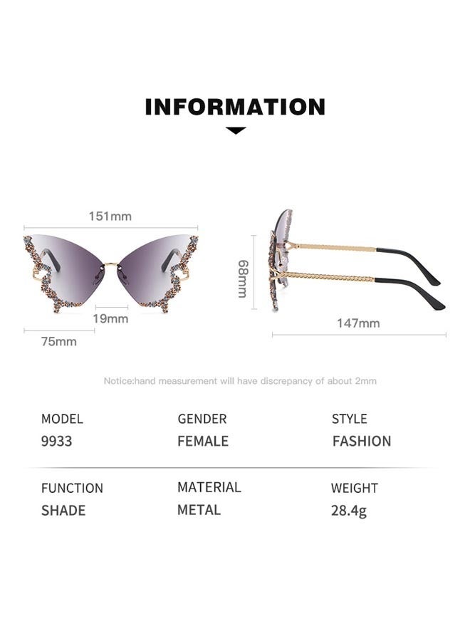 Fashion Female Diamond erfly Sharpe Sunglasses - Image 3