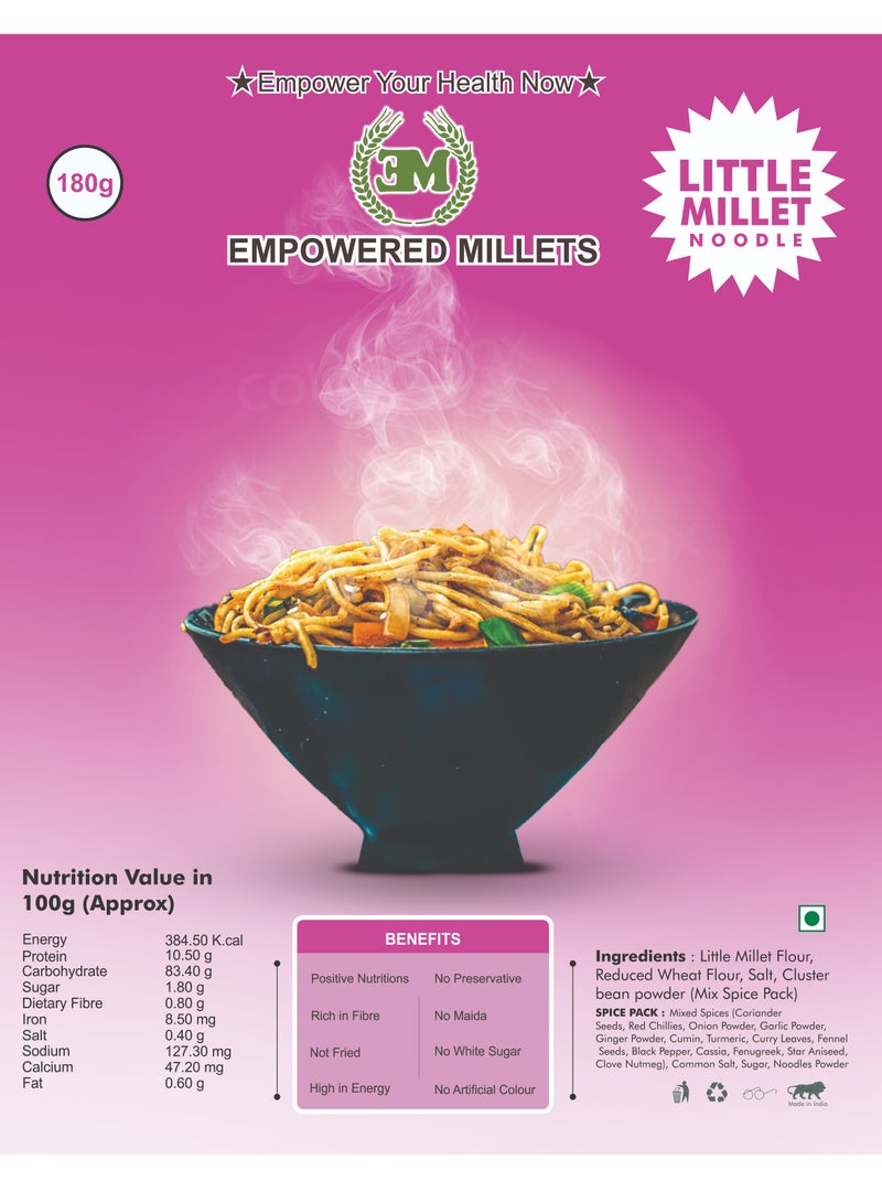 Empowered Millets Little Millet Noodles with Masala (180g pack of 2) - Image 1