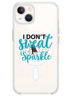 Magnetic Case for iPhone 14 6.1-inch Compatible with MagSafe Wireless Charging, Shockproof Phone Bumper Cover I dont sweat I sparkle black copy