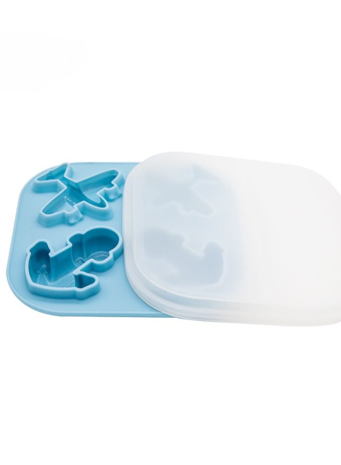 Sky blue aircraft ship anchor cartoon ice lattice mold for  - Image 1