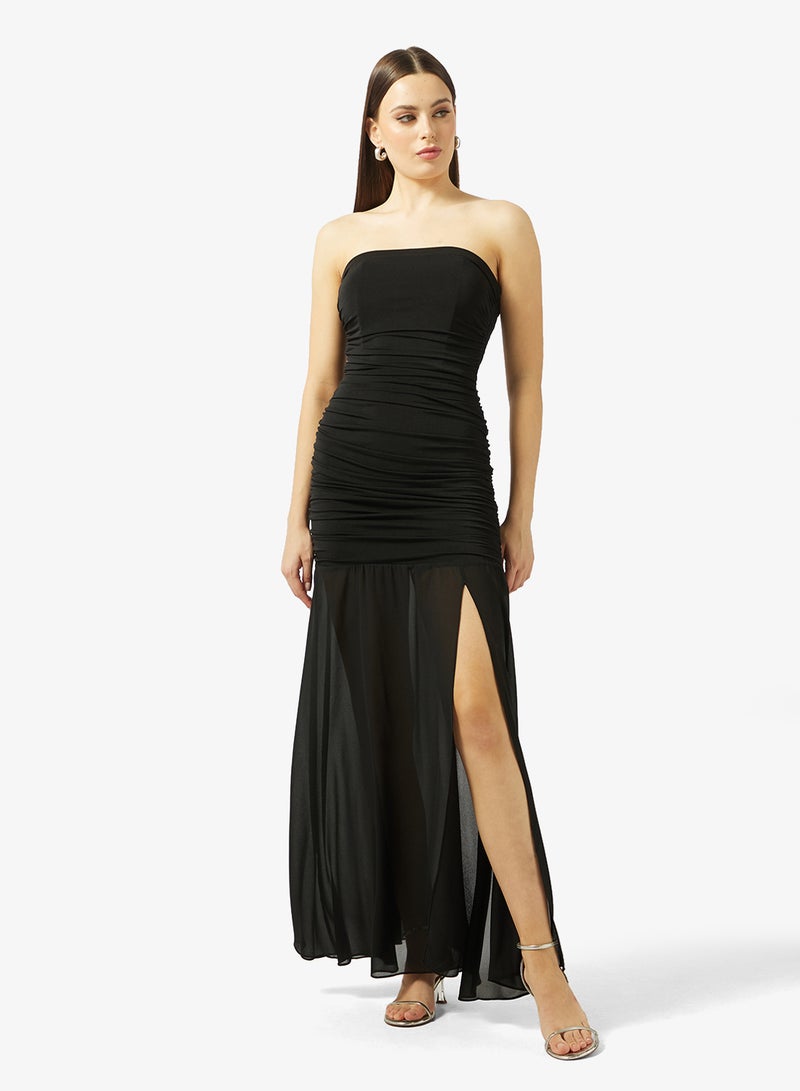 تي اف ان سي فستان ماكسي بحمالات عريضة وتفاصيل عقدة عند الخصر - Image 1