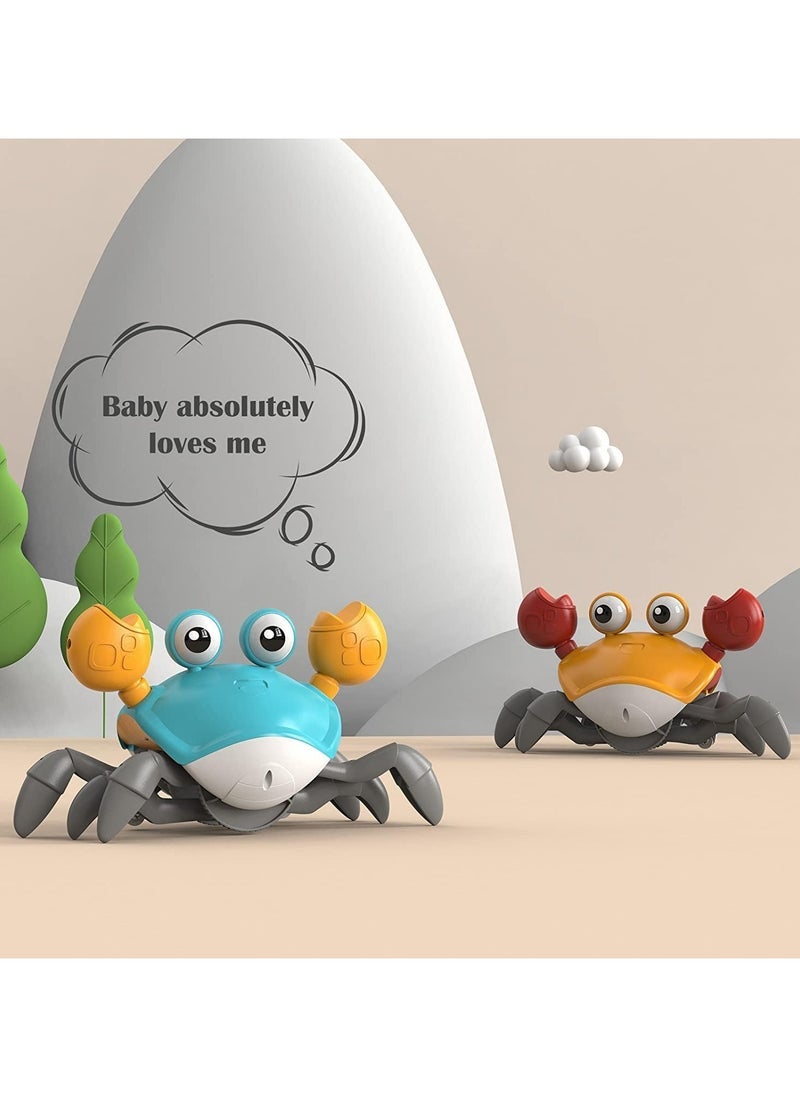 إلترازون Green Crawling Crab Baby Toy – Musical Moving Crab for Infants 3-12 Months  Toddlers 0-36 Months – Interactive Learning Toy with Smart Obstacle Avoidance  Crawl Training – Fun Birthday Gift for Boys  Girls – USB Rechargeable - Image 5
