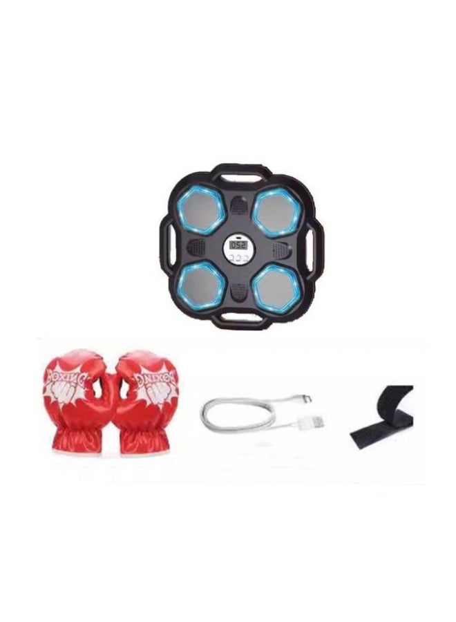 لوحة تدريب ملاكمة إلكترونية ذكية مع إضاءة LED ومؤقت – لعبة ملاكمة تفاعلية لتفريغ الطاقة للأطفال والكبار – قفازات ملاكمة + USB للشحن – لوحة تسلق بالجدار للتدريب واللياقة - Image 1