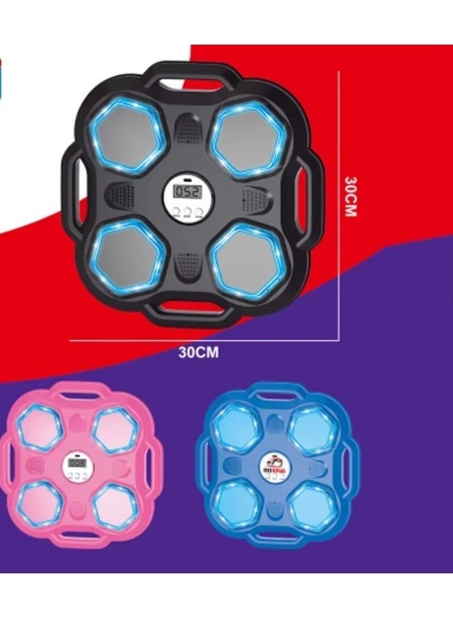 لوحة تدريب ملاكمة إلكترونية ذكية مع إضاءة LED ومؤقت – لعبة ملاكمة تفاعلية لتفريغ الطاقة للأطفال والكبار – قفازات ملاكمة + USB للشحن – لوحة تسلق بالجدار للتدريب واللياقة - Image 2