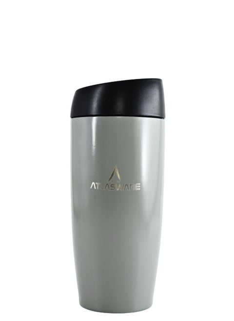 A cup (mug) suitable for all drinks, with a capacity of 450. It keeps cold for 25 hours and hot for 8 hours, Grey