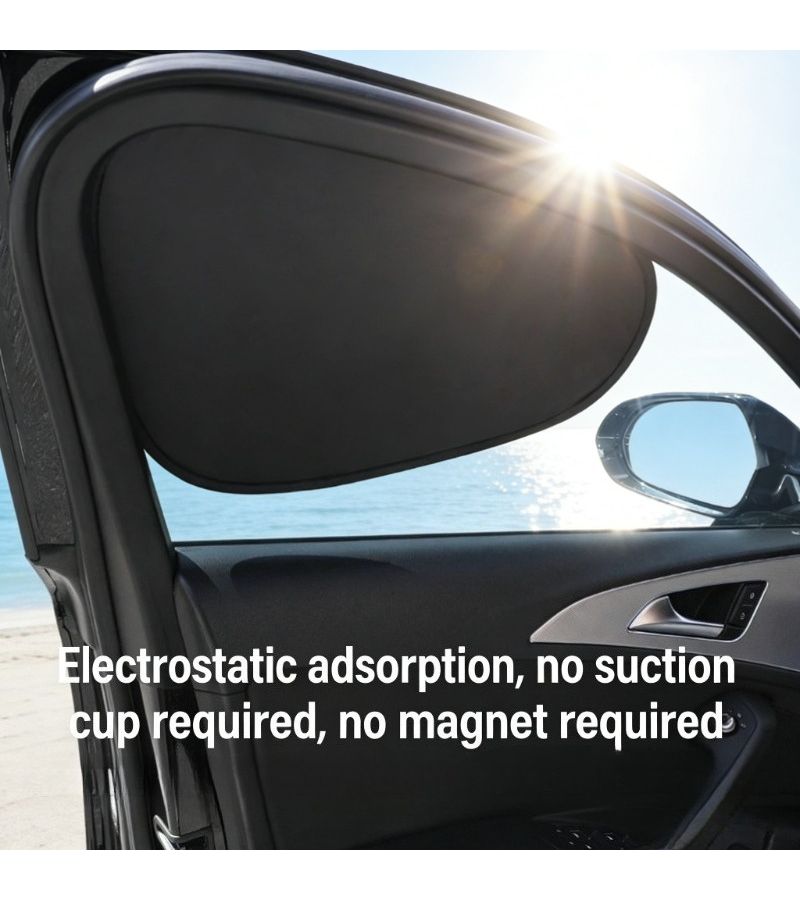 Auto Black Car Side Sunshade Static Adsorption Thermal Reflective Visor For Summer Interior Heat Block - Image 1