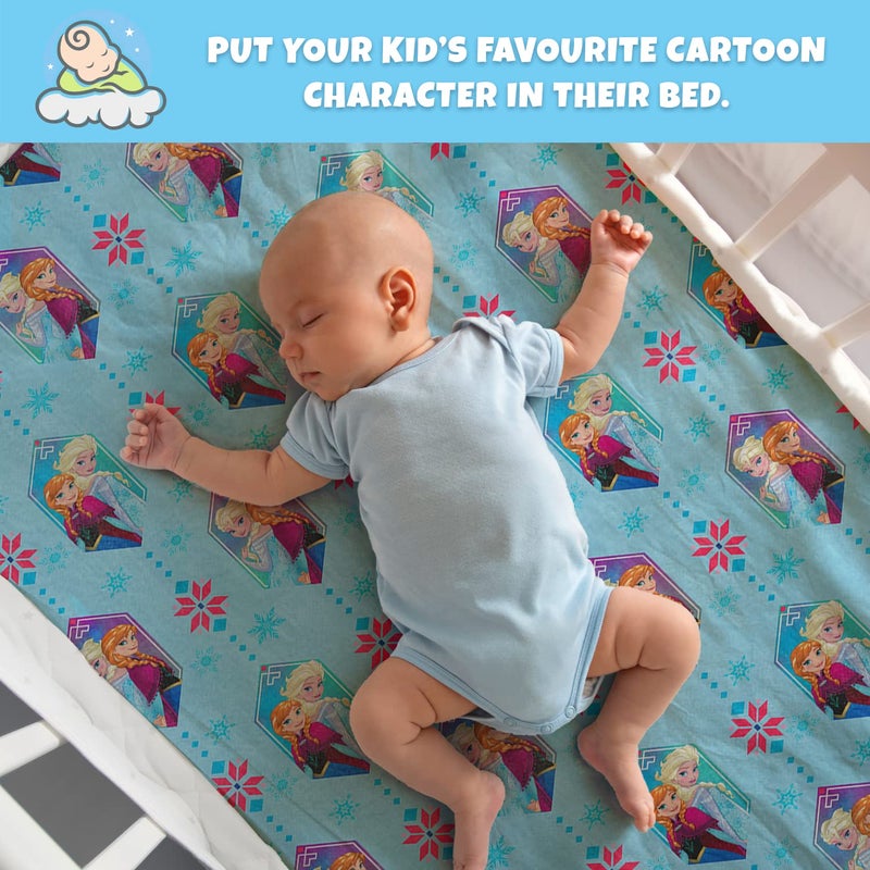 Sassoon Polyester Frozen Printed Washable and Waterproof Medium Size Dry Sheet/Bed Protector for Kids- Multi Colored (70 x 100 cm) - Image 2