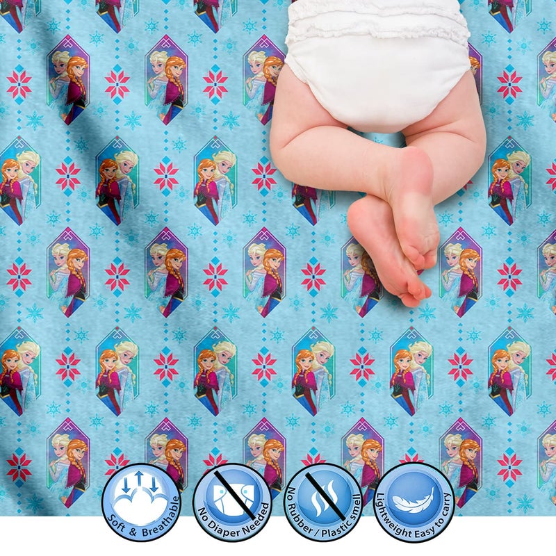 Sassoon Polyester Frozen Printed Washable and Waterproof Medium Size Dry Sheet/Bed Protector for Kids- Multi Colored (70 x 100 cm) - Image 4