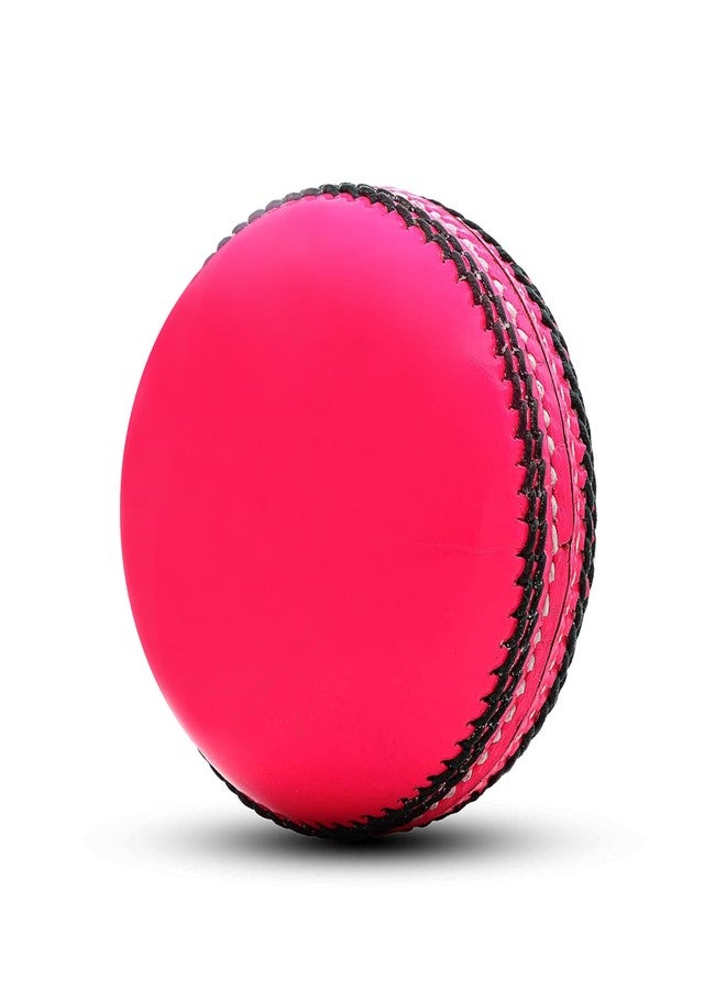 Fervor Spel Genuine Leather 4 Part Pink Cricket Ball Standard Size (Pack of 1) - Image 4