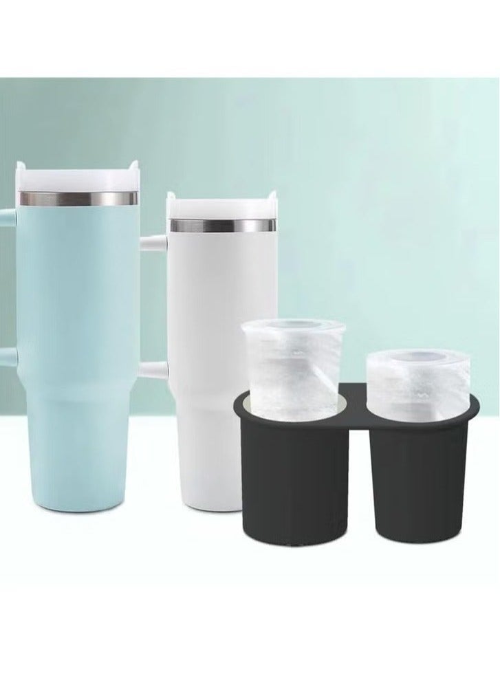 Ice Cube Tray Silicone for Stanley Cup 30 oz and 40oz, Cylinder Ice Cube for Stanley Cup 30 oz and 40oz, Ice Trays for Freezer with Lid, Tumbler Ice Molds for Drinks,Coffee  - Image 2