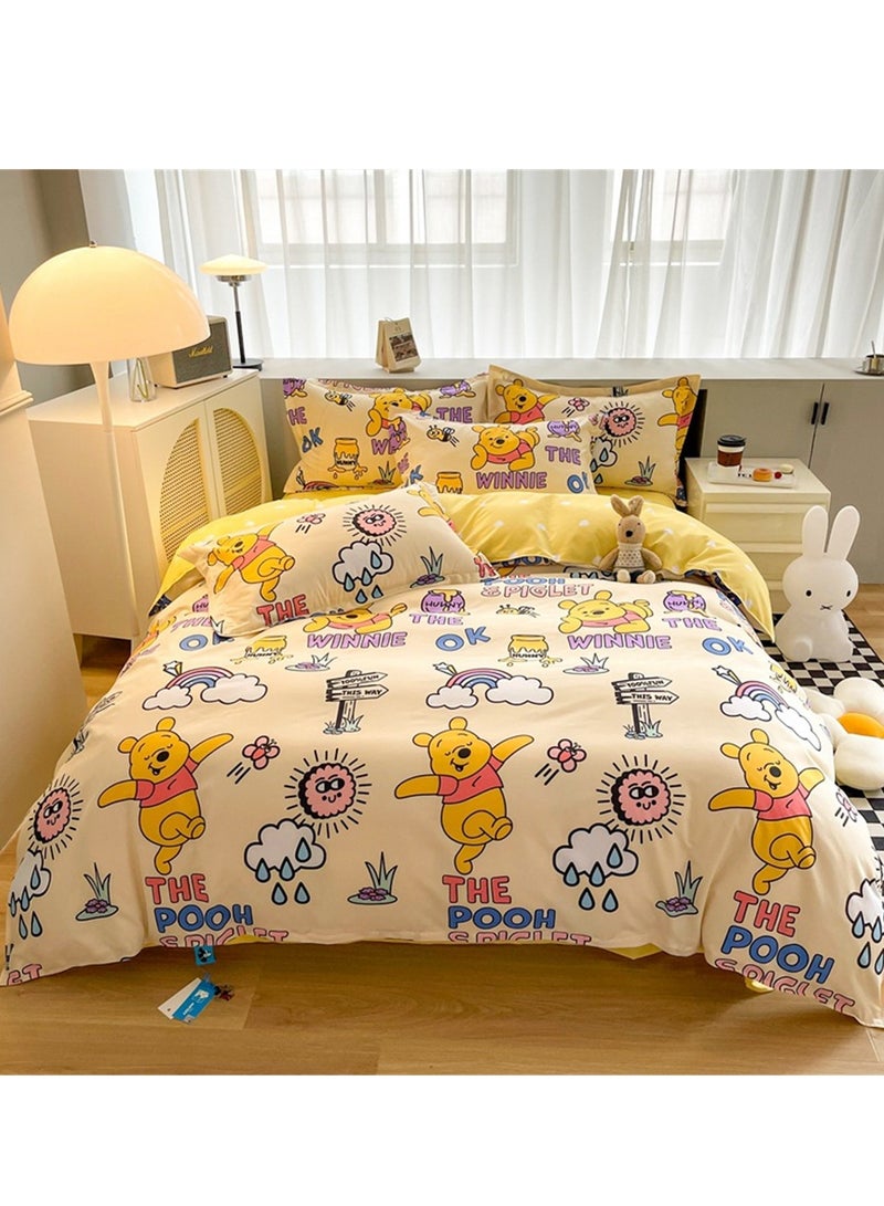 4pcs bedding set 2 pillowcases 1 quilt cover 1 bed sheet four-piece set with creative and fashionable styling - Image 2