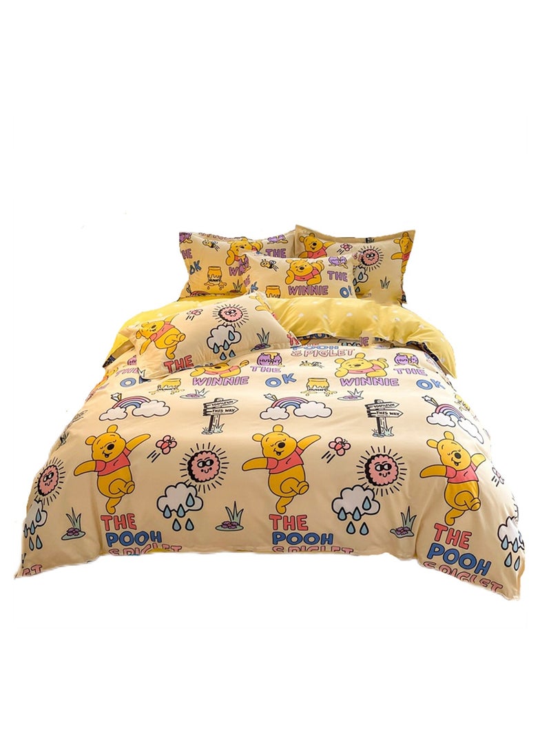 4pcs bedding set 2 pillowcases 1 quilt cover 1 bed sheet four-piece set with creative and fashionable styling - Image 1