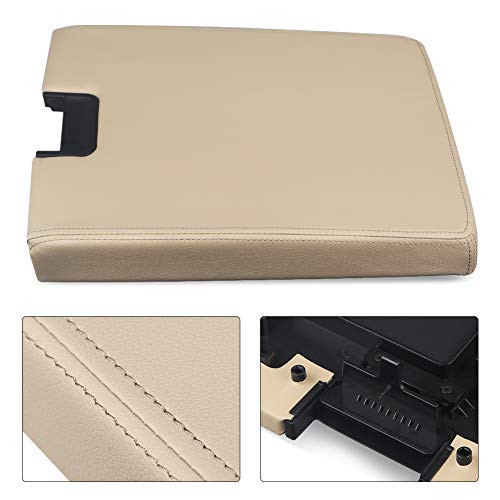 VANJING Compatible with Center Console Lid Armrest Kit Cover with Latch Chevy Silverado Suburban Tahoe Avalanche GMC Sierra 2007-2013 Pickup Repair Replaces 2086415 Beige - Image 1