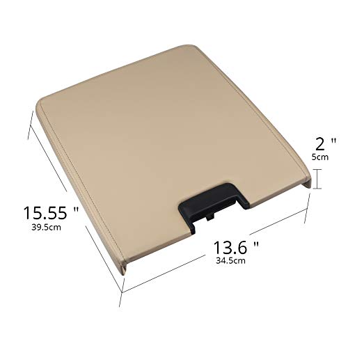 VANJING Compatible with Center Console Lid Armrest Kit Cover with Latch Chevy Silverado Suburban Tahoe Avalanche GMC Sierra 2007-2013 Pickup Repair Replaces 2086415 Beige - Image 5