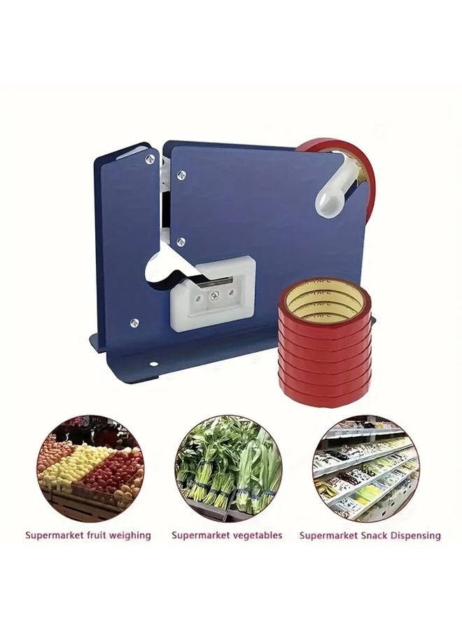 شريط التغطية الأزرق من PVC 5 قطع، شريط لاصق متين لإغلاق الأكياس لتغليف المواد الغذائية - Image 4