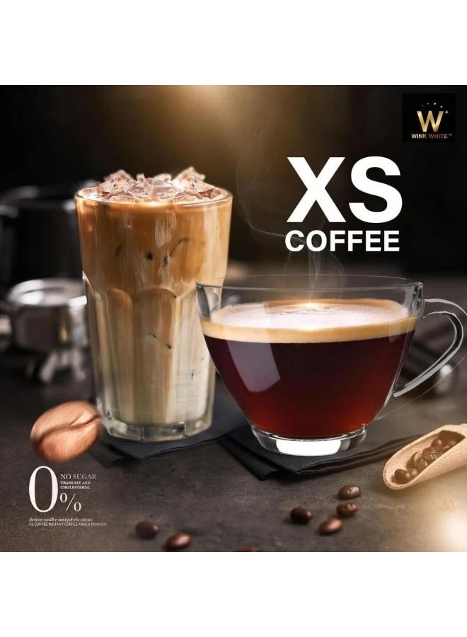 وينك وايت مسحوق قهوة وينك وايت إكس إس السوداء سريع التحضير بدون سكر - مشروب غني المذاق ونمط حياة صحي، 10 أكياس - Image 2