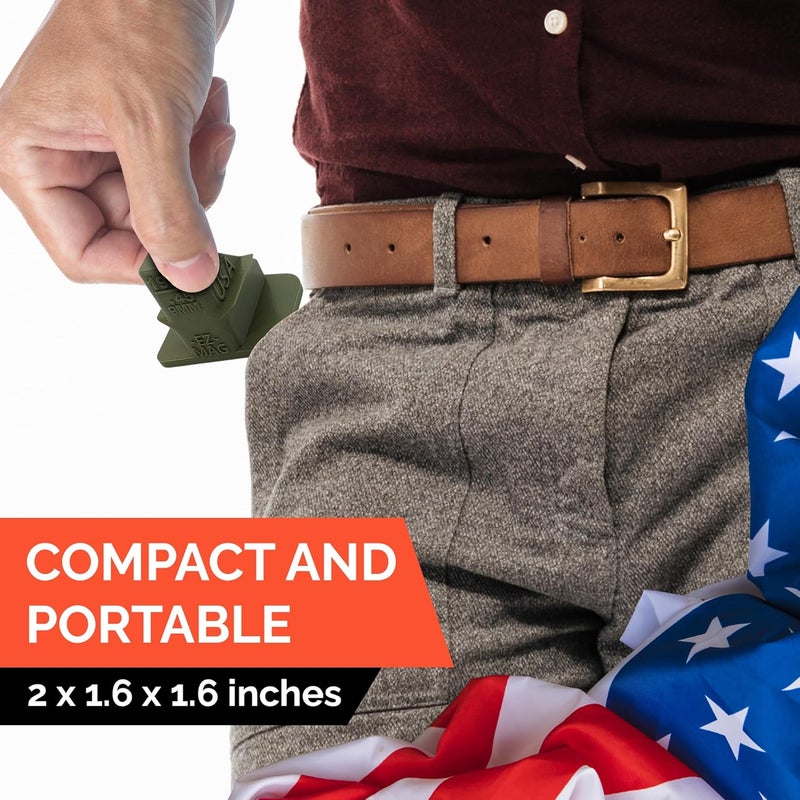 EZMAGLOADER Magazine Loader for The 1911 Single Stack .45 ACP & 9mm - Easy Pain Free Loading - Comfortable Grip - Speed Loader Accessories - Large Flanges for Thumb Relief - Image 4