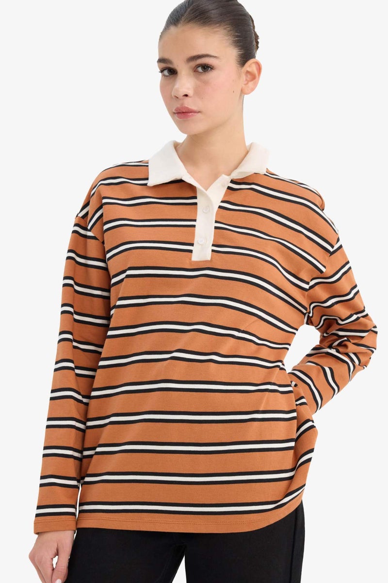DeFacto Loose Fit Long Sleeve Sweatshirt - Image 1