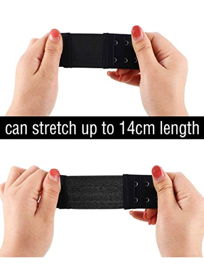 وهاواي Women Bra Extenders Elastic Bra Strap Extenders 3 Rows /2Hooks （black) - Image 5