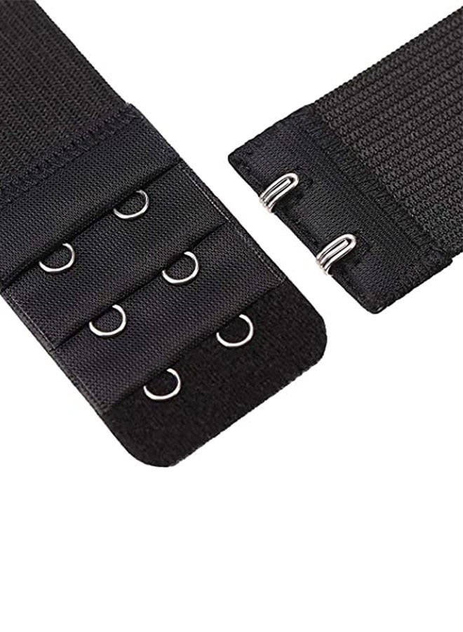 وهاواي Women Bra Extenders Elastic Bra Strap Extenders 3 Rows /2Hooks （black) - Image 4