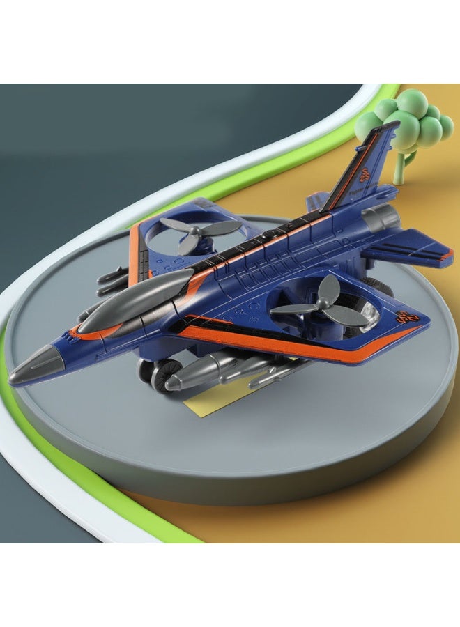 HALAMODO 【Kids Toy Airplane】Inertia Powered 360° Stunt Spinning Fighter Jet Model | Durable & Shockproof ABS Material | Fun Toy For Boys Aged 3+ | Auto-Spin Propeller On Forward Glide | Wall Collision Auto-Direction Change | Ergonomic Grip Design - Image 1