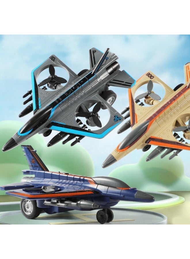 HALAMODO 【Kids Toy Airplane】Inertia Powered 360° Stunt Spinning Fighter Jet Model | Durable & Shockproof ABS Material | Fun Toy For Boys Aged 3+ | Auto-Spin Propeller On Forward Glide | Wall Collision Auto-Direction Change | Ergonomic Grip Design - Image 3