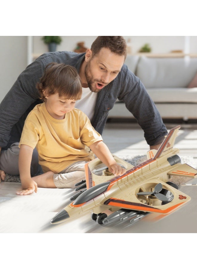 HALAMODO 【Kids Toy Airplane】Inertia Powered 360° Stunt Spinning Fighter Jet Model | Durable & Shockproof ABS Material | Fun Toy For Boys Aged 3+ | Auto-Spin Propeller On Forward Glide | Wall Collision Auto-Direction Change | Ergonomic Grip Design - Image 4