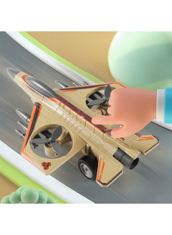 HALAMODO 【Kids Toy Airplane】Inertia Powered 360° Stunt Spinning Fighter Jet Model | Durable & Shockproof ABS Material | Fun Toy For Boys Aged 3+ | Auto-Spin Propeller On Forward Glide | Wall Collision Auto-Direction Change | Ergonomic Grip Design - Image 5
