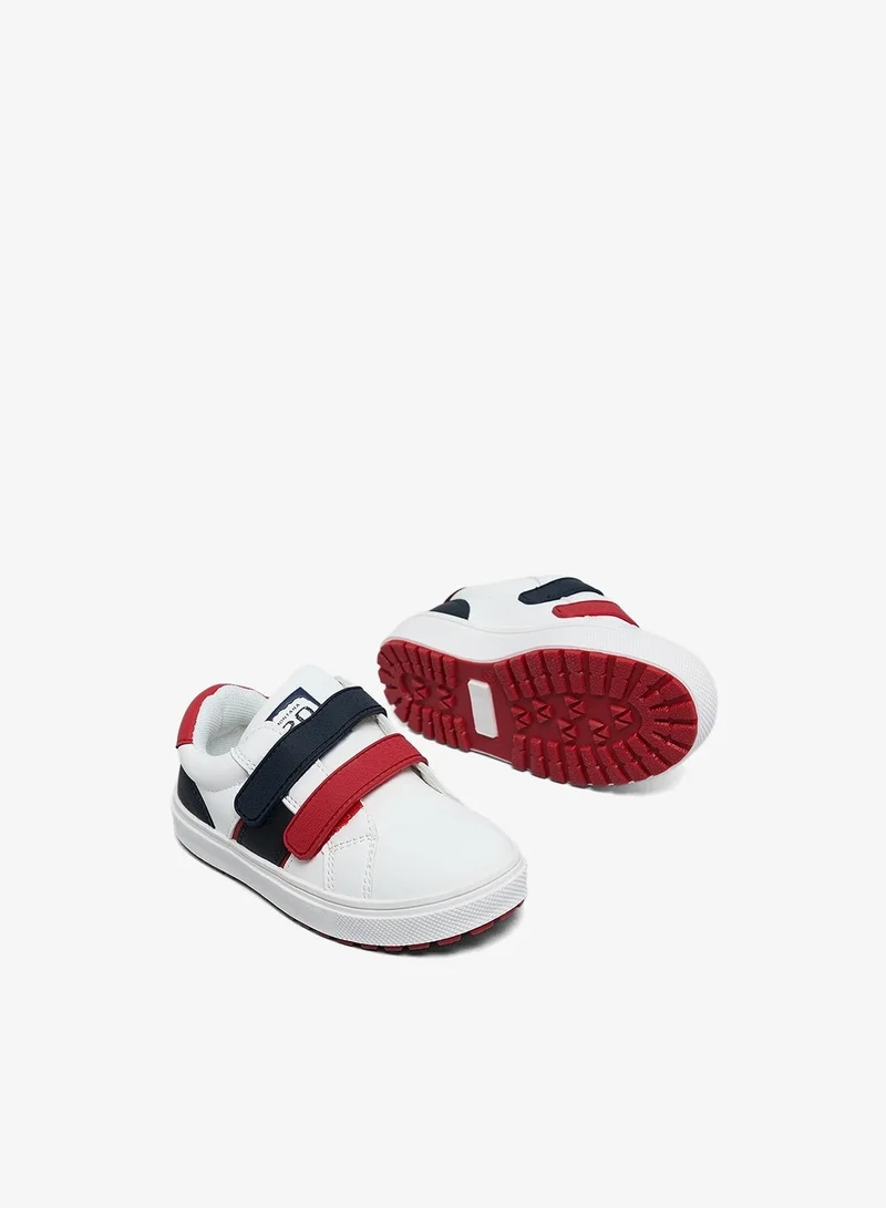 R&B Color Block Velcro Closure Sneakers