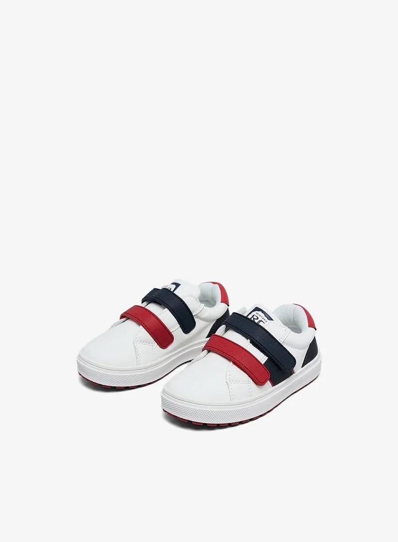 R&B Color Block Velcro Closure Sneakers