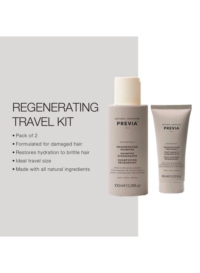 PREVIA Reconstruct Travel Kit Regenerating Shampoo (3.4 Oz) And Damaged Hair Conditioning Treatment With White Truffle (2 Oz) - Image 3