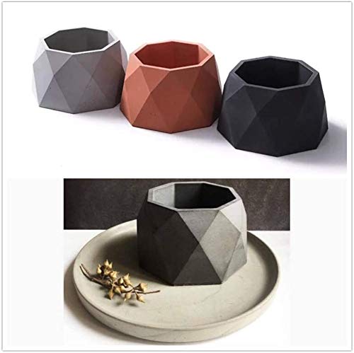 NINEXY Flower Pot Silicone Mold,DIY Succulent Plants Concrete Planter Vase Gypsum Cement Molds Clay Mould Candle Holder Mold - Image 3