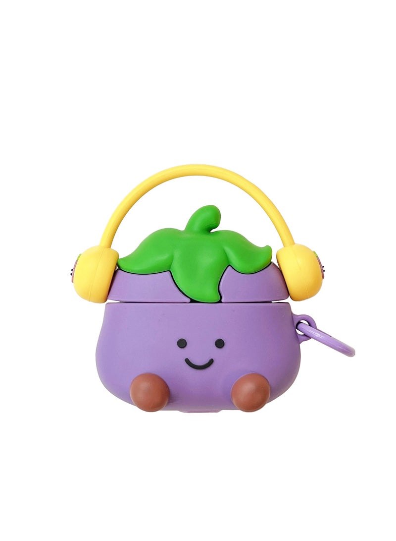 Huawei Freebuds SE2 Bluetooth Earphone Case,Eggplant shape,Cartoon Silicone Soft Shell - Image 1