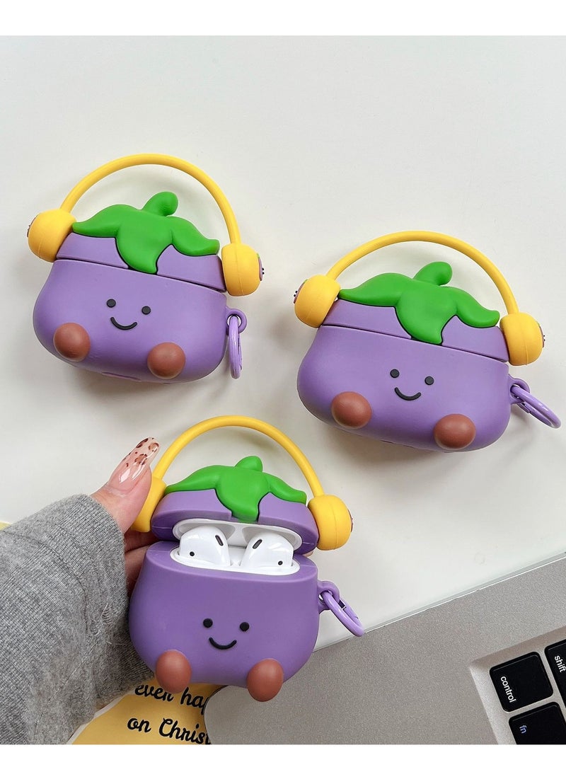 Huawei Freebuds SE2 Bluetooth Earphone Case,Eggplant shape,Cartoon Silicone Soft Shell - Image 2