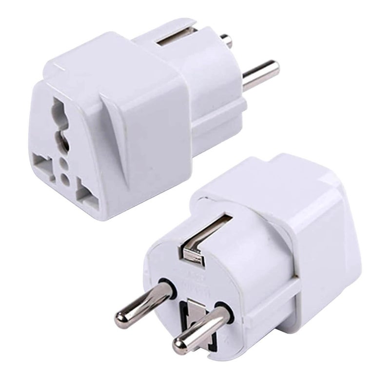 MANGO 3Pack Universal EU Plug Adapter  UK US AU to European Power Converter  2Pin Travel Charger for Germany France Spain Italy UAE  250V Reliable  Compact EU Adapter Set for Worldwide Travel