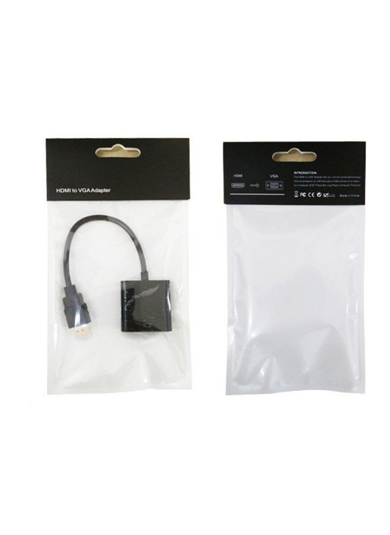 ماركة غير محددة محول HDMI إلى VGA ، واجهة الوسائط المتعددة عالية الدقة كابل محول HDMI إلى VGA ، لجهاز عرض شاشة الكمبيوتر المحمول (أسود)  - Image 3