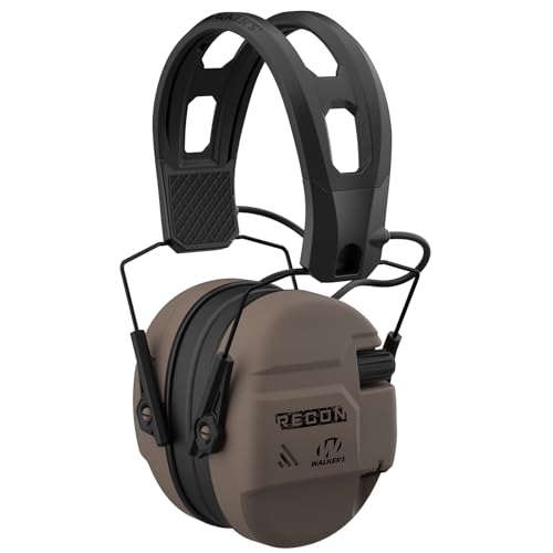 Walker's WALKERS Recon Digital Muffs Durable IPX4 WeatherResistant HD Speakers Hunting Range Shooting Hearing Protection Electronic Muffs 35mm Audio Jack 2 AAA Batteries Included Flat Dark Earth - Image 1
