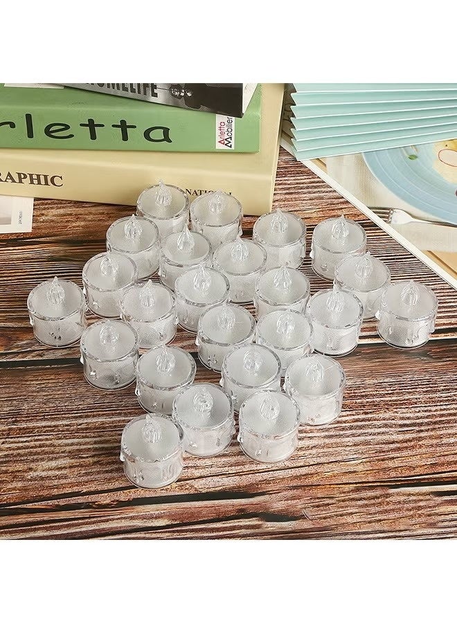 HOMESTAR 24 Pack LED Candles, Tea Light Flameless Candle Lights, Battery Operated Bright Simulated Tea Lights, Moving Electric LED Fake Candle Light Set for Festival Celebration, Home Decor, Wedding, Table Decor, Party - Image 5