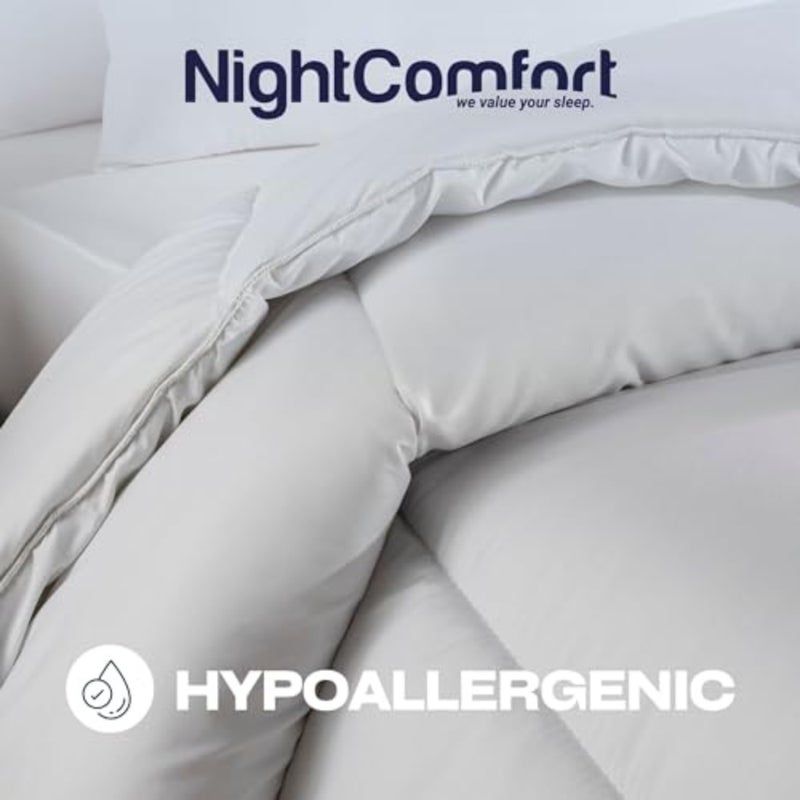 Night Comfort Anti Allergy Luxury 1.5 Tog Summer Duvet, Single Size - Premium Microfibre Quilt Filled with Fluffy Hollowfibre - Image 3