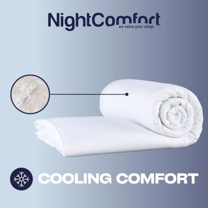 Night Comfort Anti Allergy Luxury 1.5 Tog Summer Duvet, Single Size - Premium Microfibre Quilt Filled with Fluffy Hollowfibre - Image 5