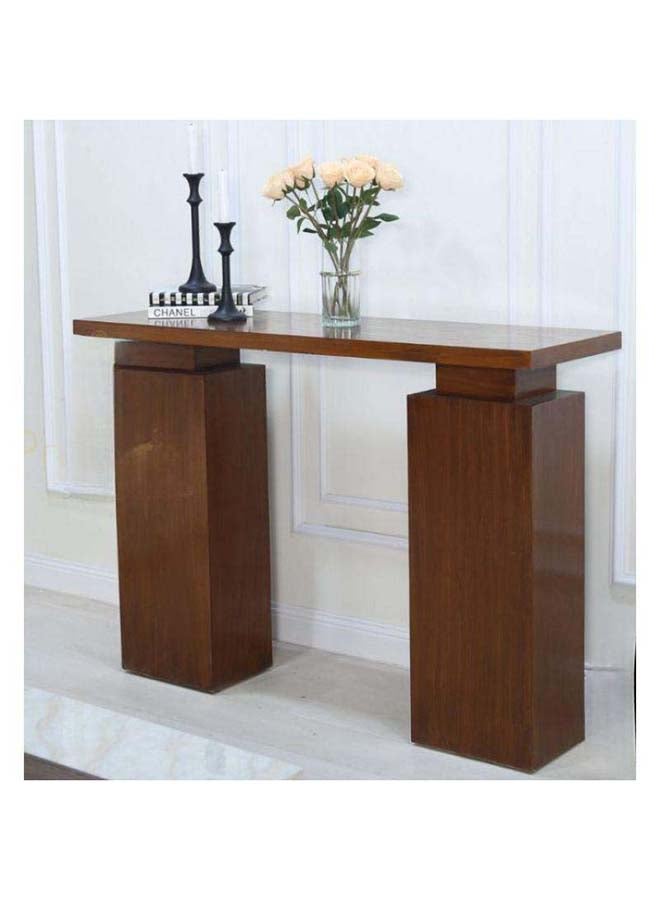 Al Home Rustic Wood Console Table with Iron Accents By Alhome