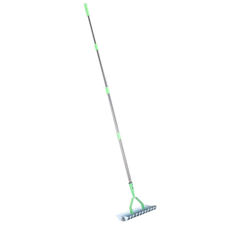 Alloy Steel Lawn Straw Rake 1.7 Meter Tool for Cleaning Dead Grass Loosening Soil - Image 5