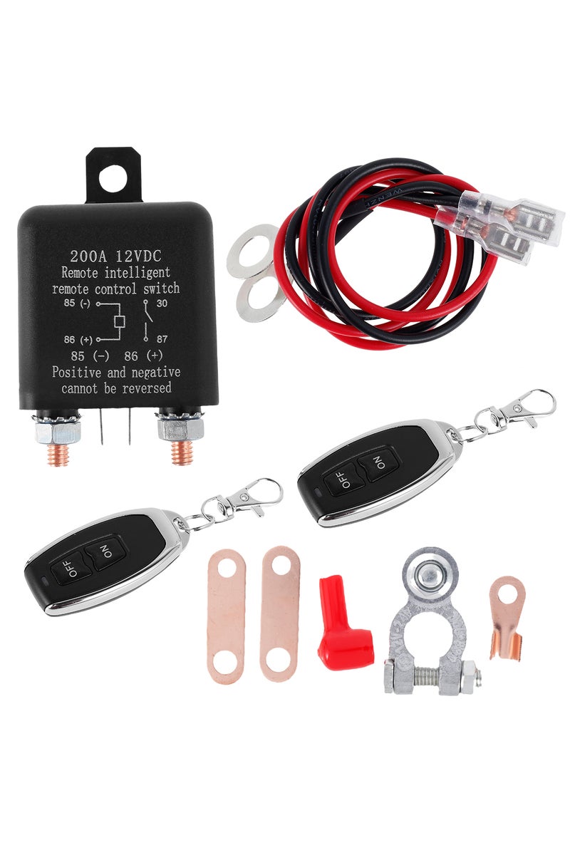 مفتاح فصل البطارية عن بُعد 12 فولت 200 أمبير، مفتاح إيقاف تشغيل السيارة ضد السرقة، لاسلكي