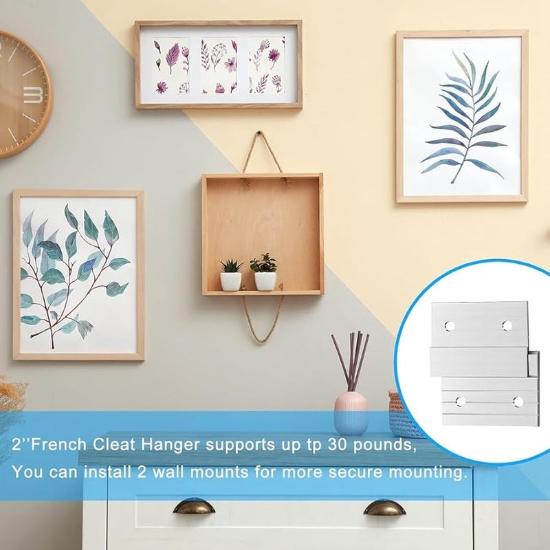 طقم أجهزة تعليق بار زد الألومنيوم 24 قطعة لتعليق خطافات الصور الخشبية الفرنسية - Image 5